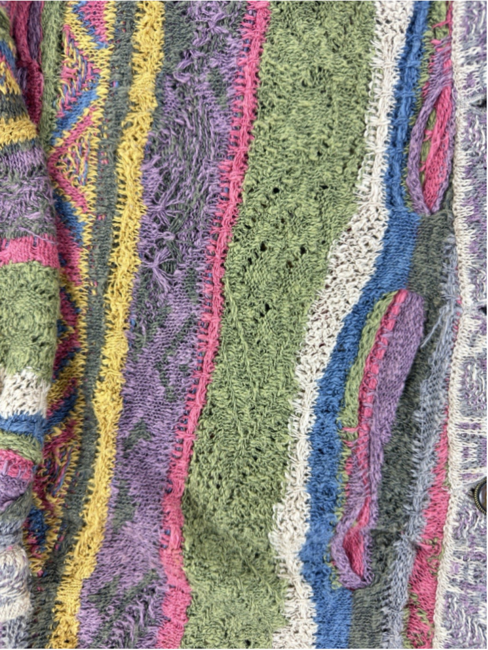 Vintage Coogi Men's Size Small 60% Cotton 40% Linen Button Up Cardigan Sweater - Picture 14 of 15